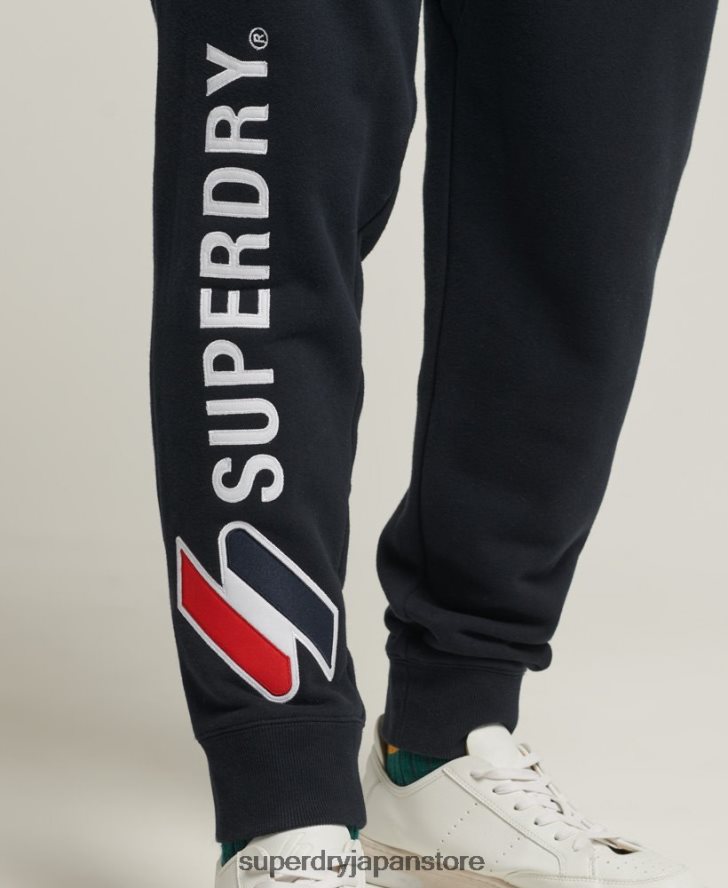 アップリケジョガーパンツ 男性 Superdry 衣類 海軍 2J62PZ6405