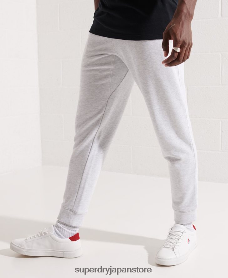 オーガニックコットン コード エッセンシャル ジョガーパンツ 男性 Superdry 衣類 ライトグレー 2J62PZ6407