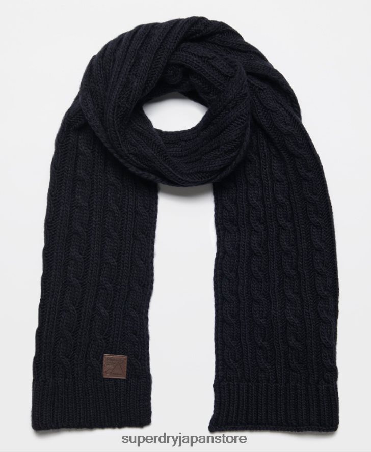 トロール船ケーブルスカーフ 男性 Superdry アクセサリー 海軍 2J62PZ6409