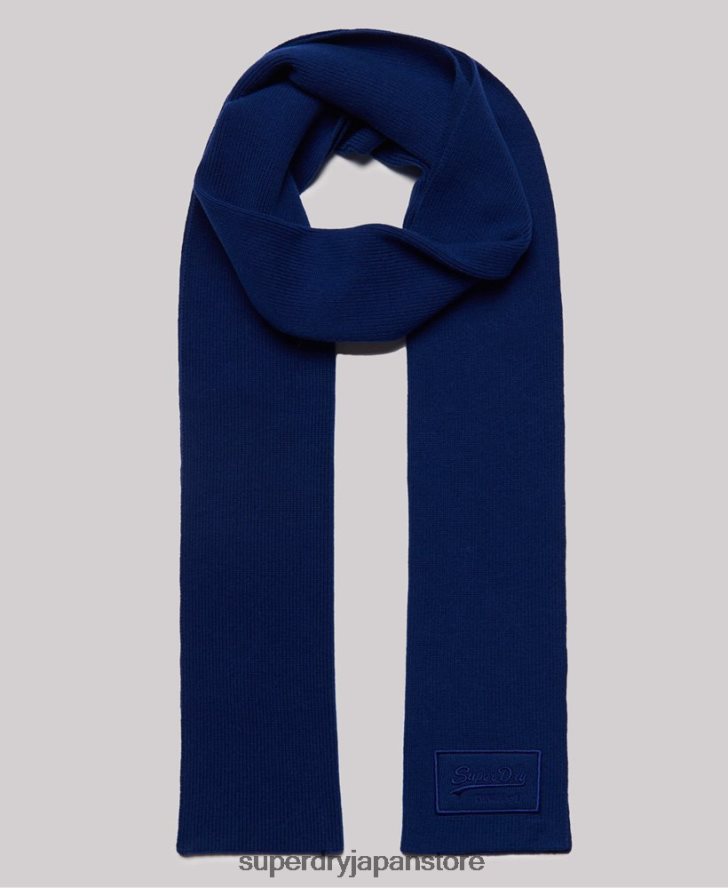 ヴィンテージロゴクラシックスカーフ 男性 Superdry アクセサリー 青 2J62PZ6410