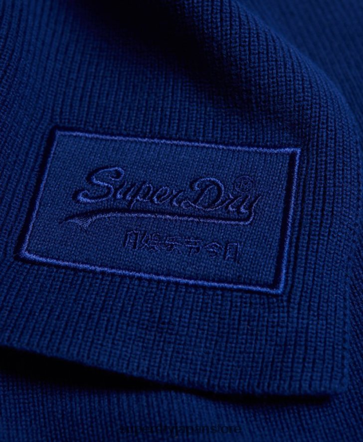 ヴィンテージロゴクラシックスカーフ 男性 Superdry アクセサリー 青 2J62PZ6410