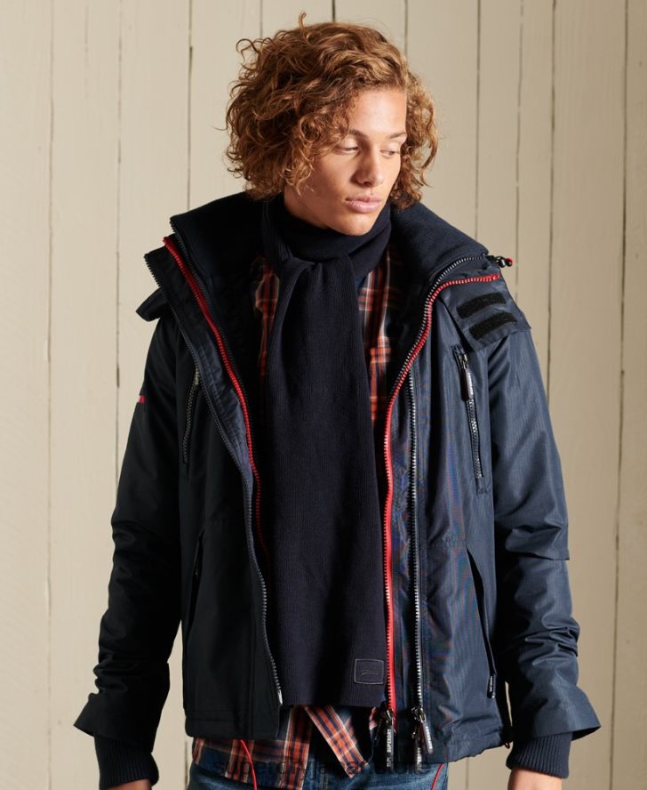 ヴィンテージロゴクラシックスカーフ 男性 Superdry アクセサリー 海軍 2J62PZ6411