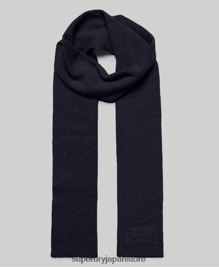 ヴィンテージロゴクラシックスカーフ 男性 Superdry アクセサリー 海軍 2J62PZ6411