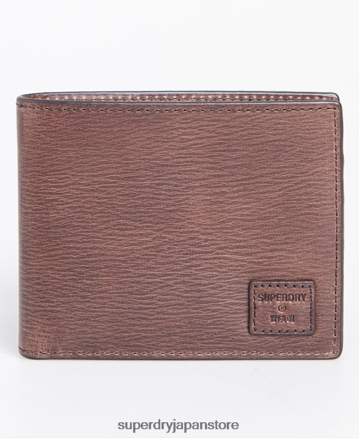 ベンソン ボックス二つ折り財布 男性 Superdry アクセサリー 茶色 2J62PZ6429