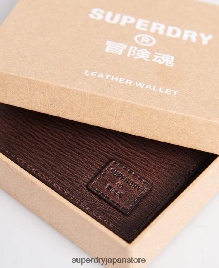 ベンソン ボックス二つ折り財布 男性 Superdry アクセサリー 茶色 2J62PZ6429