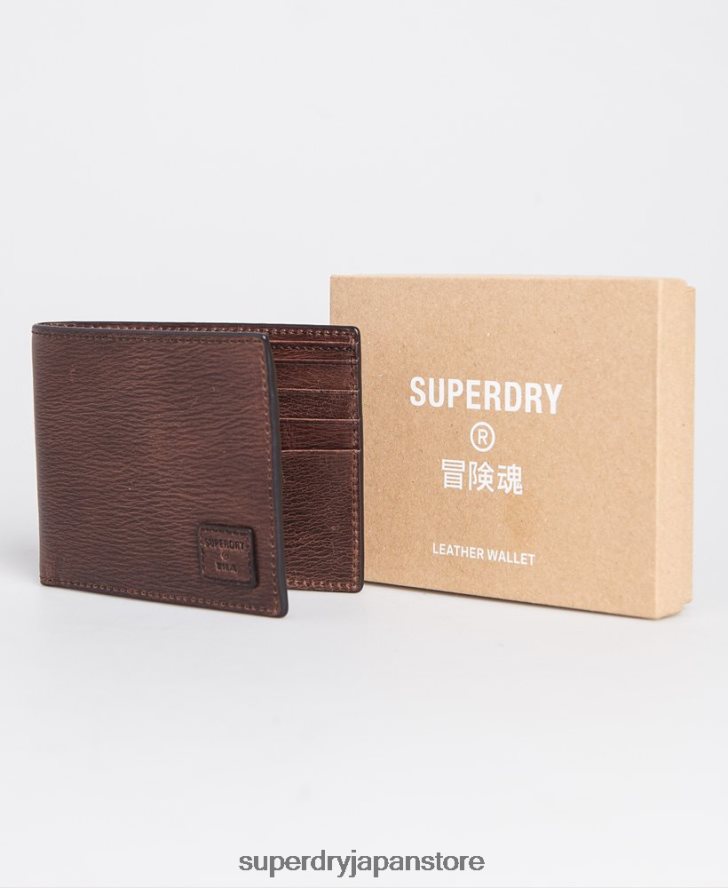ベンソン ボックス二つ折り財布 男性 Superdry アクセサリー 茶色 2J62PZ6429