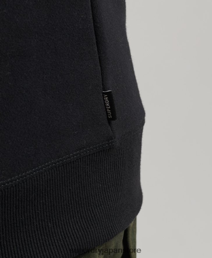 ヴィンテージロゴ刺繍クルースウェットシャツ 男性 Superdry 衣類 黒 2J62PZ642