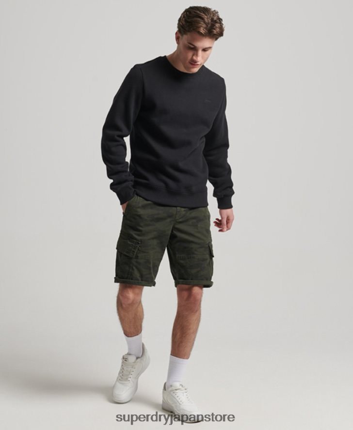 ヴィンテージロゴ刺繍クルースウェットシャツ 男性 Superdry 衣類 黒 2J62PZ642