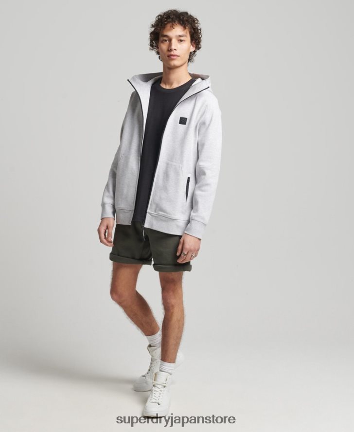 コードテックジップパーカー 男性 Superdry 衣類 グレー 2J62PZ643