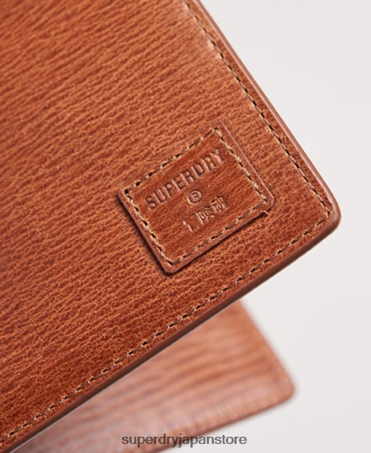 ベンソン ボックス二つ折り財布 男性 Superdry アクセサリー 茶色 2J62PZ6430