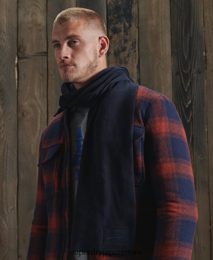 オレンジラベルのスカーフ 男性 Superdry アクセサリー 海軍 2J62PZ6436