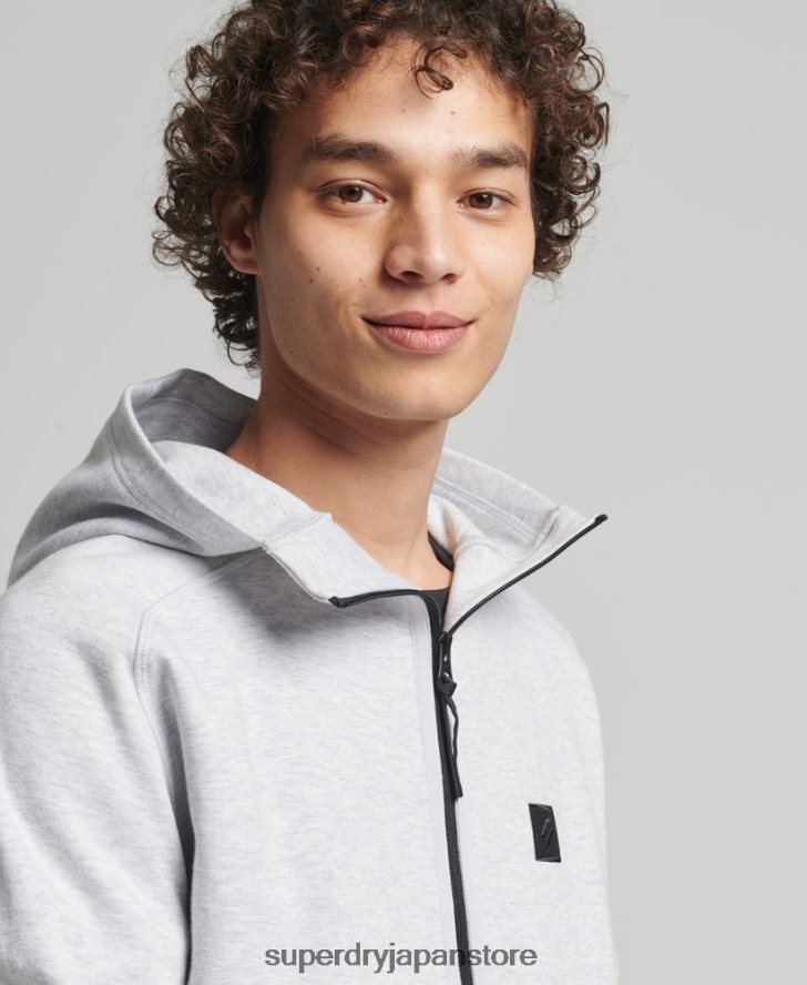 コードテックジップパーカー 男性 Superdry 衣類 グレー 2J62PZ643