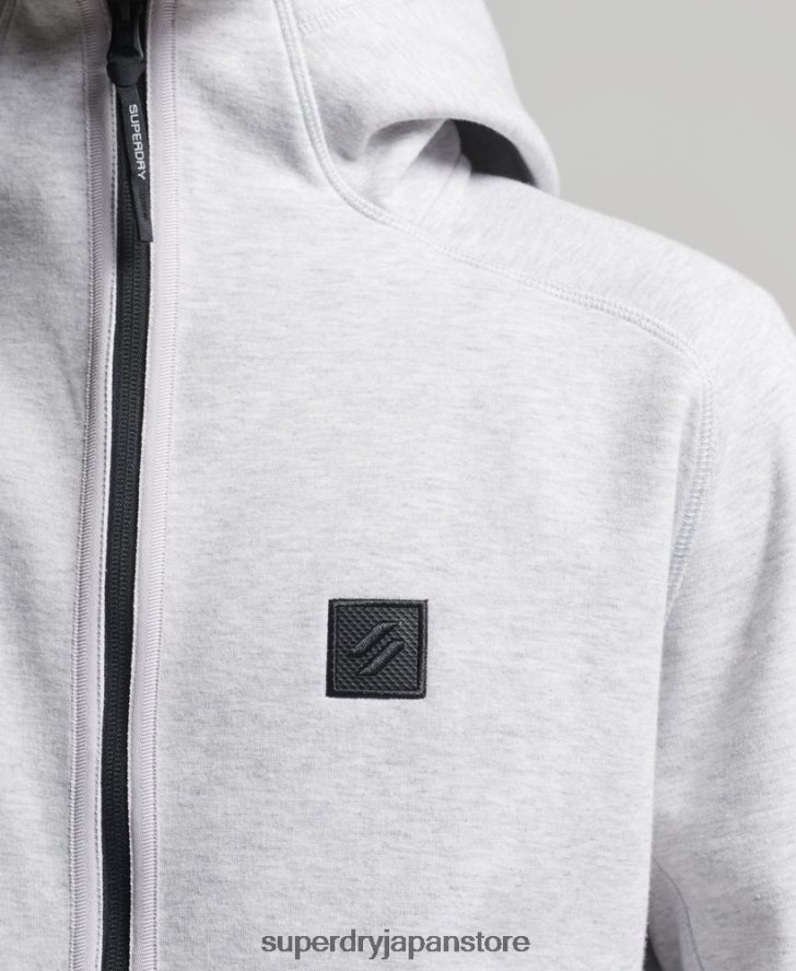 コードテックジップパーカー 男性 Superdry 衣類 グレー 2J62PZ643