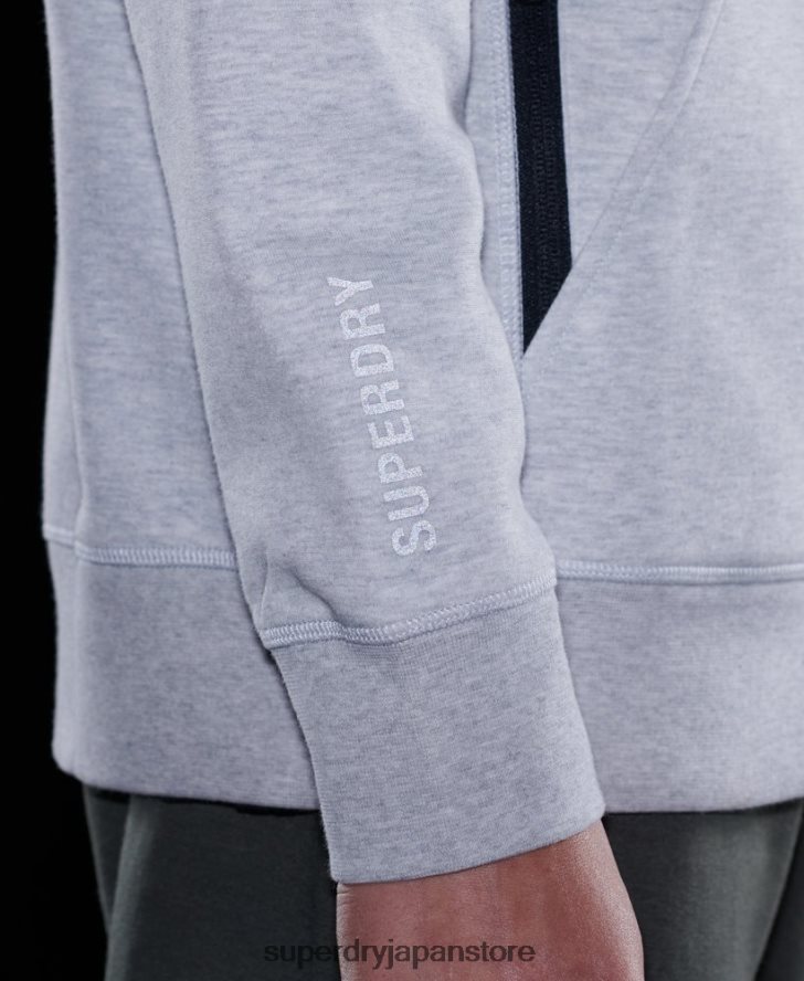 コードテックジップパーカー 男性 Superdry 衣類 グレー 2J62PZ643