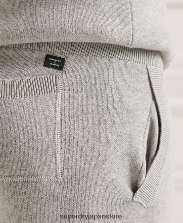オーガニックコットン スタジオ エッセンシャル ジョガー 男性 Superdry 衣類 ライトグレー 2J62PZ6452