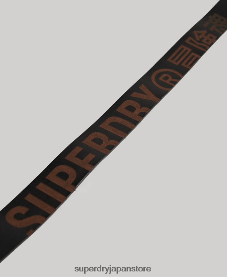エンボスレザーベルトギフトボックス 男性 Superdry アクセサリー 黒 2J62PZ6453