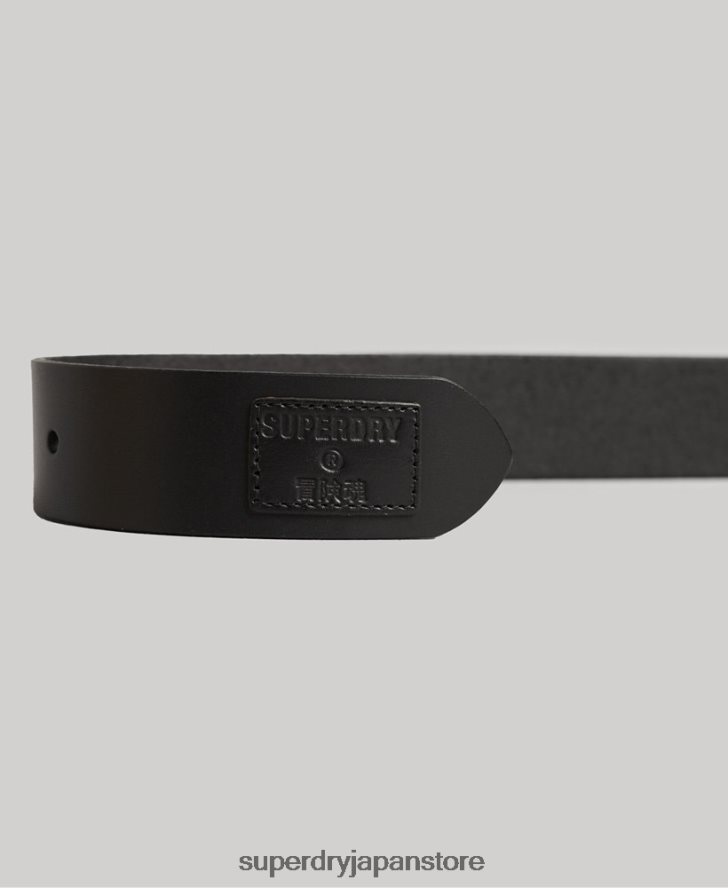 エンボスレザーベルトギフトボックス 男性 Superdry アクセサリー 黒 2J62PZ6453