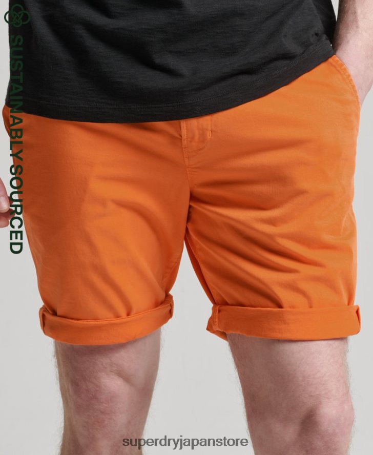 オーガニックコットンコアチノショーツ 男性 Superdry 衣類 オレンジ 2J62PZ6475