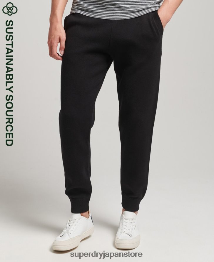 オーガニックコットン スタジオ エッセンシャル ジョガー 男性 Superdry 衣類 黒 2J62PZ6480