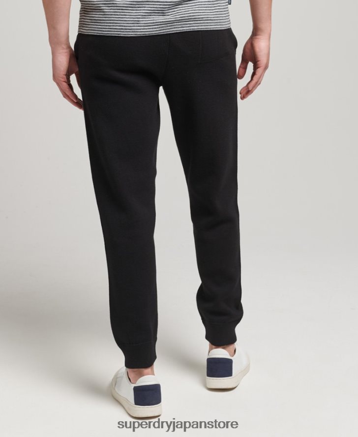 オーガニックコットン スタジオ エッセンシャル ジョガー 男性 Superdry 衣類 黒 2J62PZ6480