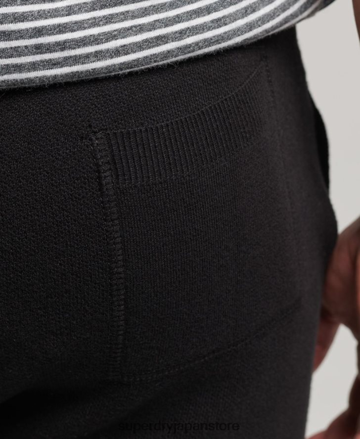 オーガニックコットン スタジオ エッセンシャル ジョガー 男性 Superdry 衣類 黒 2J62PZ6480