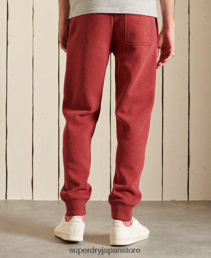 ヴィンテージロゴ刺繍ジョガーパンツ 男性 Superdry 衣類 赤 2J62PZ6482