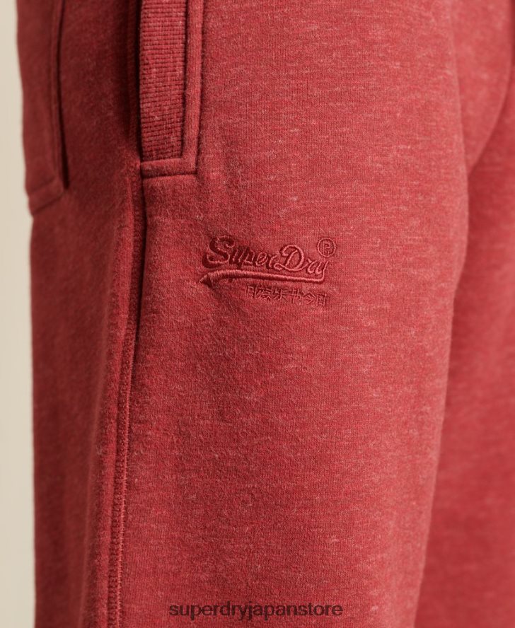 ヴィンテージロゴ刺繍ジョガーパンツ 男性 Superdry 衣類 赤 2J62PZ6482