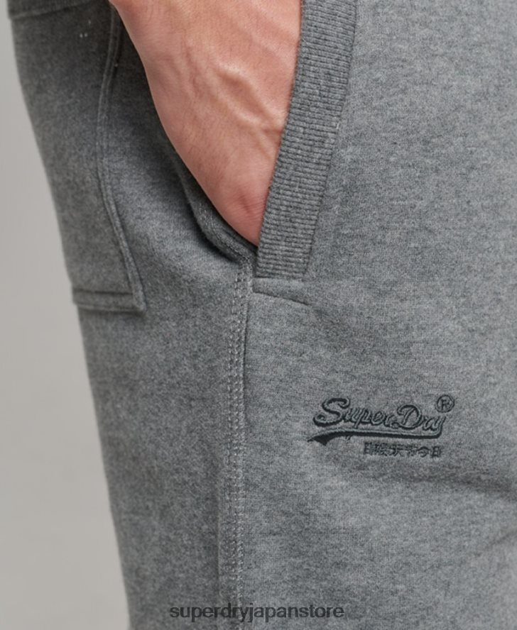 ヴィンテージロゴ刺繍ジョガーパンツ 男性 Superdry 衣類 グレー 2J62PZ6483