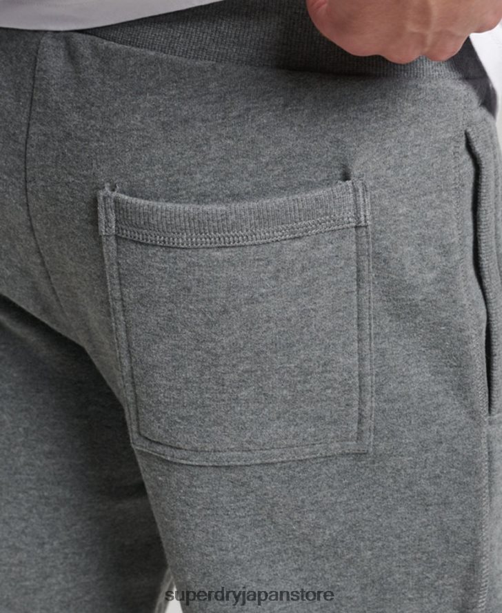 ヴィンテージロゴ刺繍ジョガーパンツ 男性 Superdry 衣類 グレー 2J62PZ6483