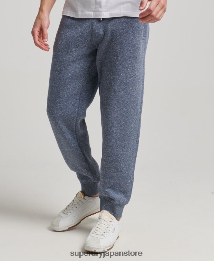 ヴィンテージロゴ刺繍ジョガーパンツ 男性 Superdry 衣類 青 2J62PZ6484