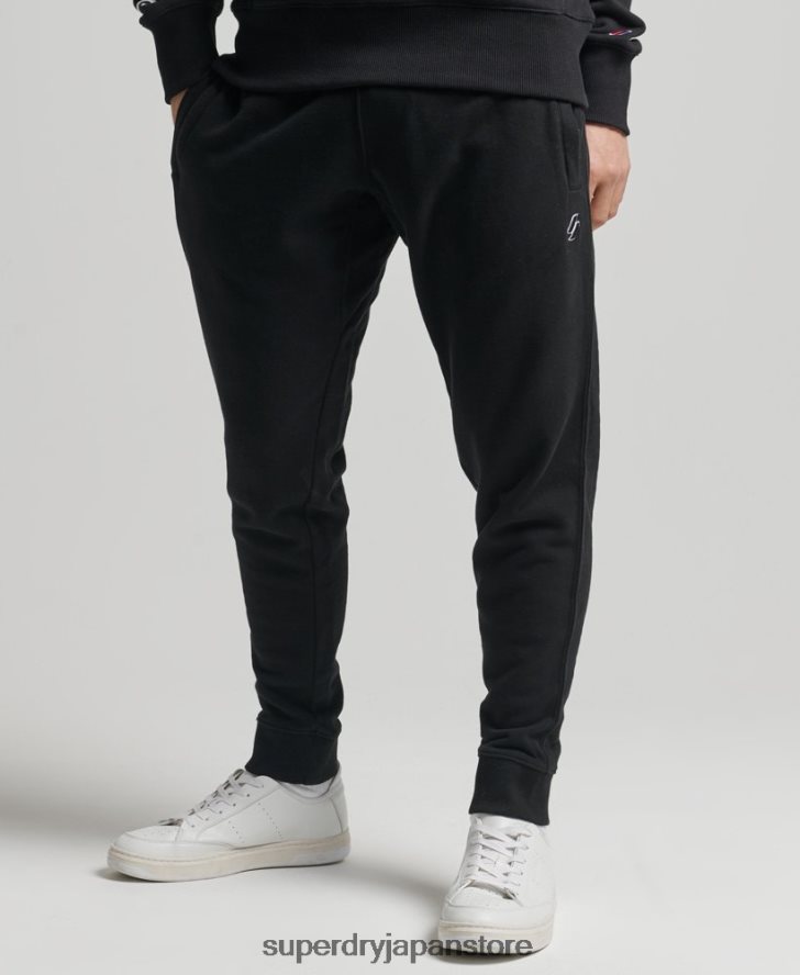 オーガニックコットン コード エッセンシャル ジョガーパンツ 男性 Superdry 衣類 黒 2J62PZ6486