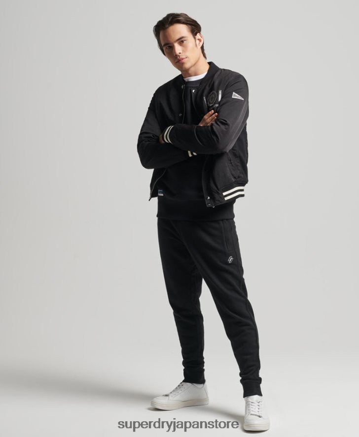 オーガニックコットン コード エッセンシャル ジョガーパンツ 男性 Superdry 衣類 黒 2J62PZ6486