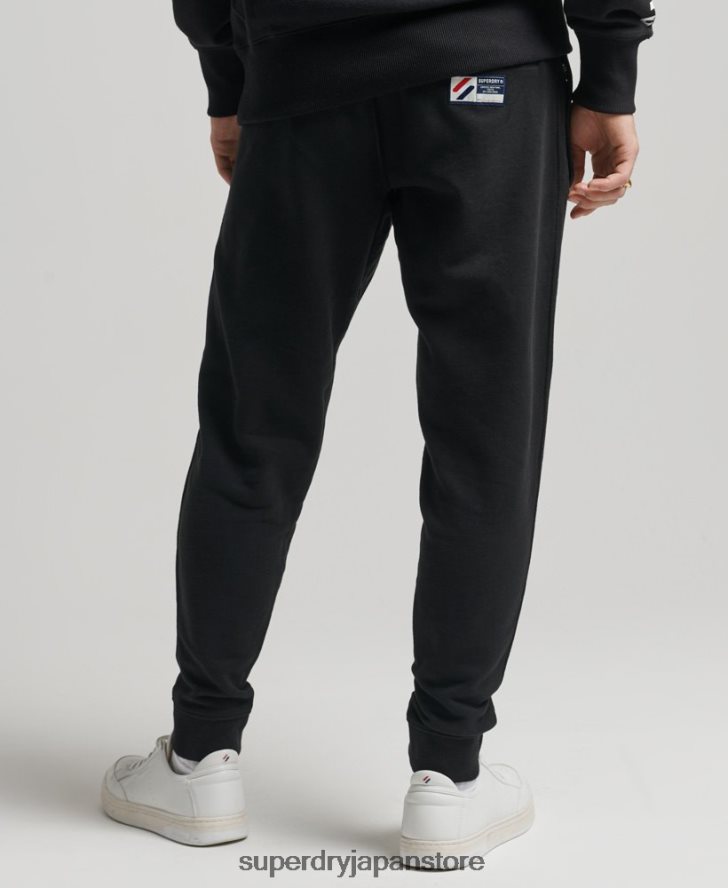 オーガニックコットン コード エッセンシャル ジョガーパンツ 男性 Superdry 衣類 黒 2J62PZ6486