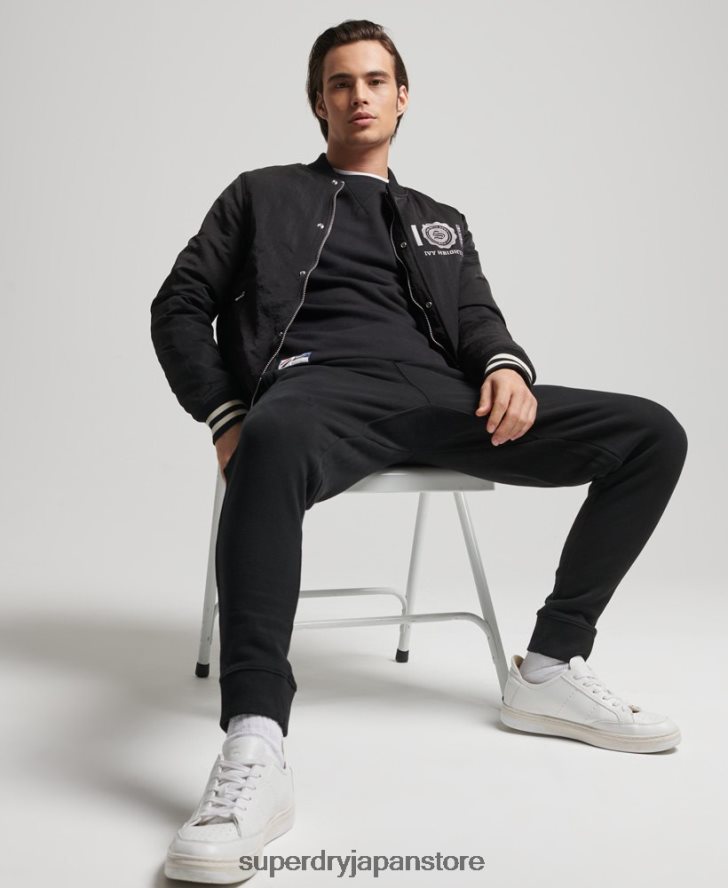オーガニックコットン コード エッセンシャル ジョガーパンツ 男性 Superdry 衣類 黒 2J62PZ6486