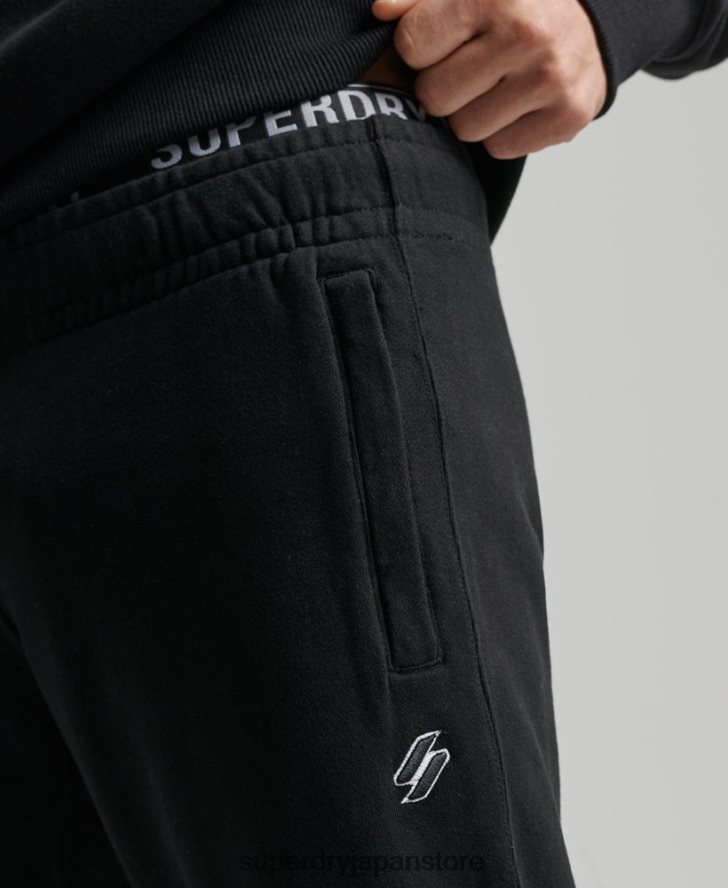 オーガニックコットン コード エッセンシャル ジョガーパンツ 男性 Superdry 衣類 黒 2J62PZ6486