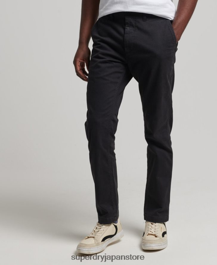 オフィサースリムチノパンツ 男性 Superdry 衣類 濃い灰色 2J62PZ6488