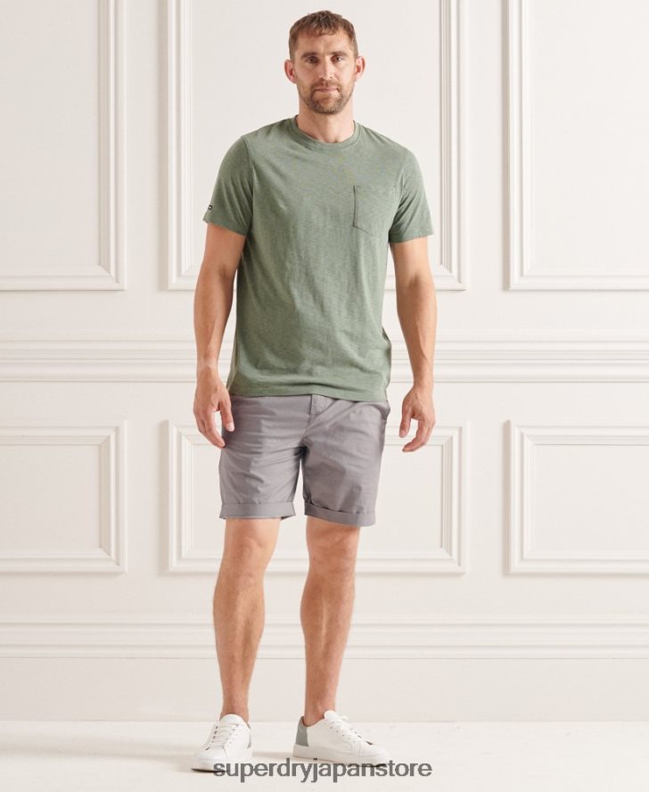 ペーパーウェイト チノショーツ 男性 Superdry 衣類 ライトグレー 2J62PZ6493