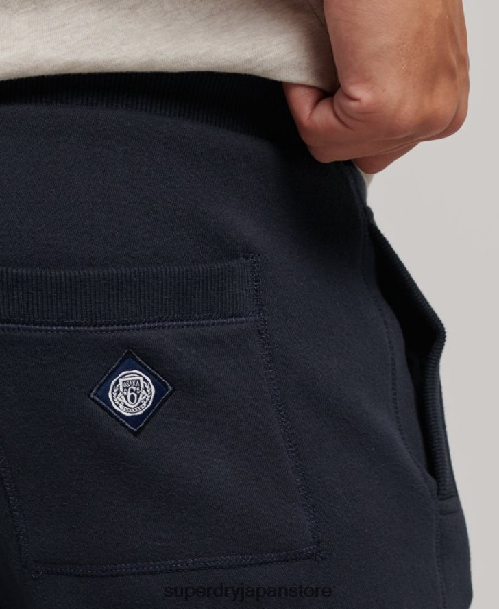 カレッジロゴ スリムフィット カフスジョガー 男性 Superdry 衣類 海軍 2J62PZ6496