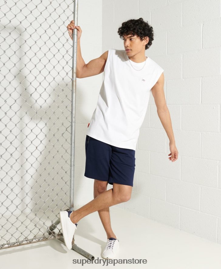 オーガニックコットン集団オーバーサイズベスト 男性 Superdry 衣類 白 2J62PZ6497