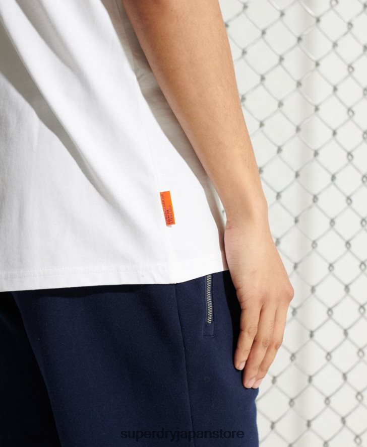 オーガニックコットン集団オーバーサイズベスト 男性 Superdry 衣類 白 2J62PZ6497