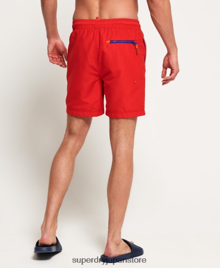 水球スイムショーツ 男性 Superdry 衣類 赤 2J62PZ6499
