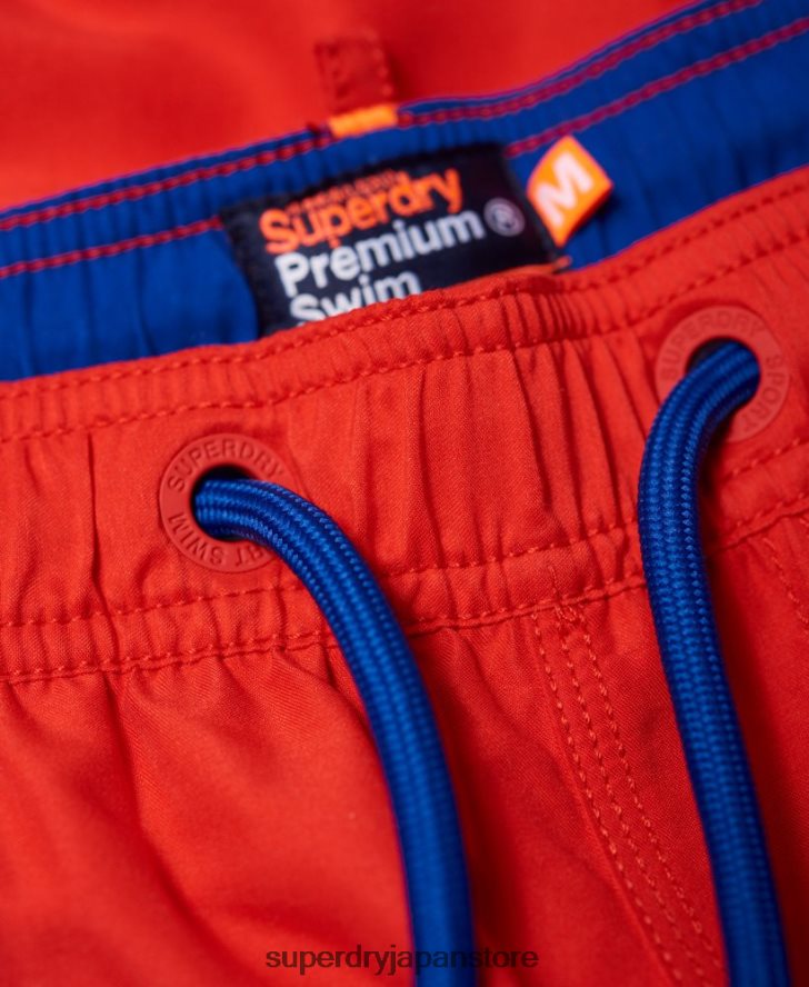 水球スイムショーツ 男性 Superdry 衣類 赤 2J62PZ6499