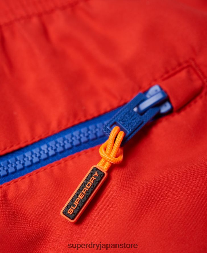 水球スイムショーツ 男性 Superdry 衣類 赤 2J62PZ6499