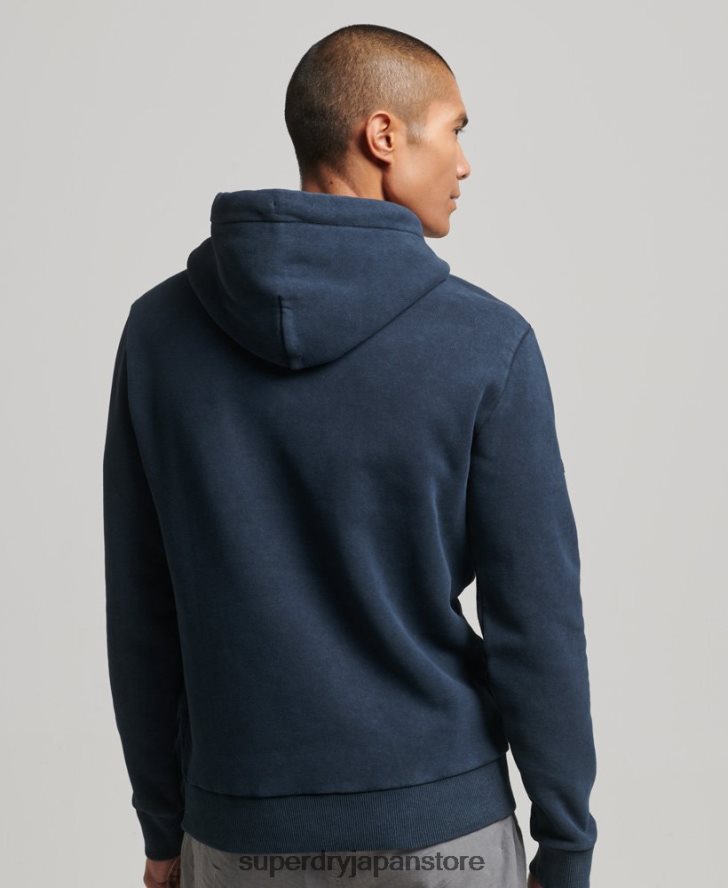 ヴィンテージロゴパーカー 男性 Superdry 衣類 海軍 2J62PZ649