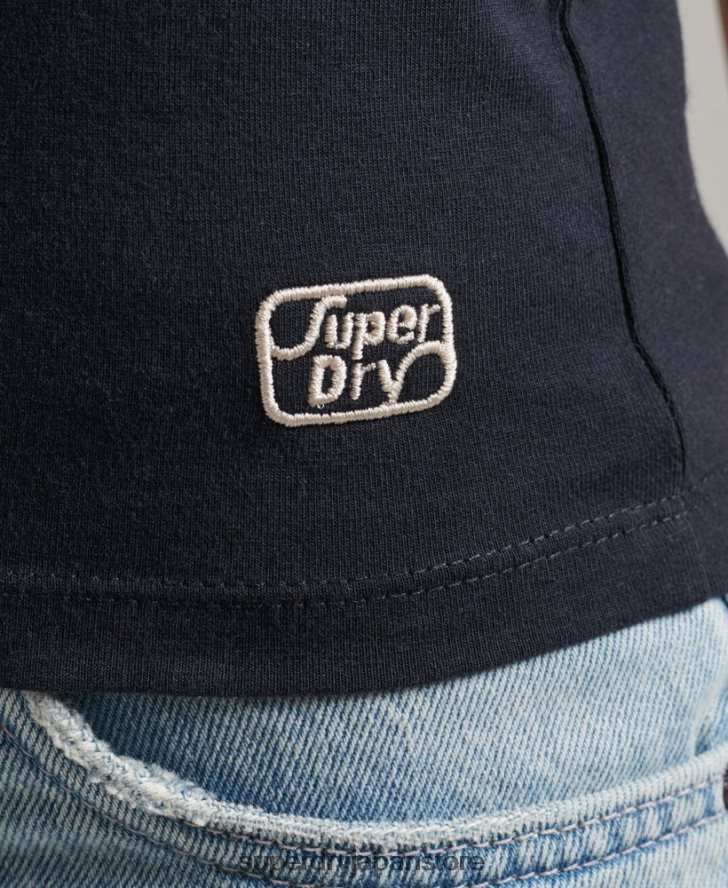 カリストライプタンクトップ 女性 Superdry 衣類 海軍 2J62PZ6508