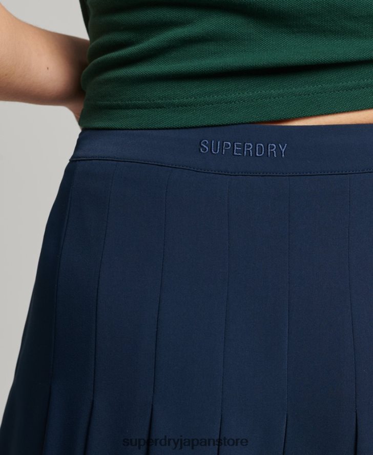コードエッセンシャルテニススカート 女性 Superdry 衣類 海軍 2J62PZ6509