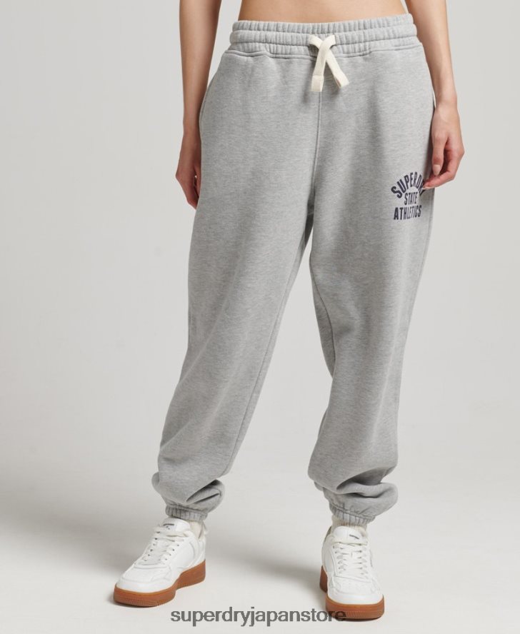 ヴィンテージカレッジジョガー 女性 Superdry 衣類 グレー 2J62PZ6511