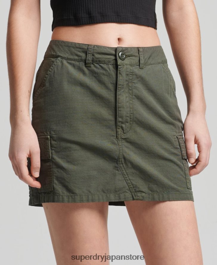 ヴィンテージユーティリティミニスカート 女性 Superdry 衣類 カーキ 2J62PZ6519
