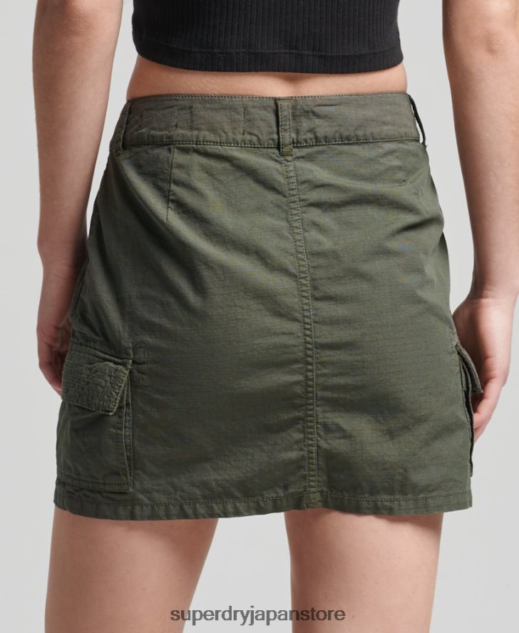 ヴィンテージユーティリティミニスカート 女性 Superdry 衣類 カーキ 2J62PZ6519