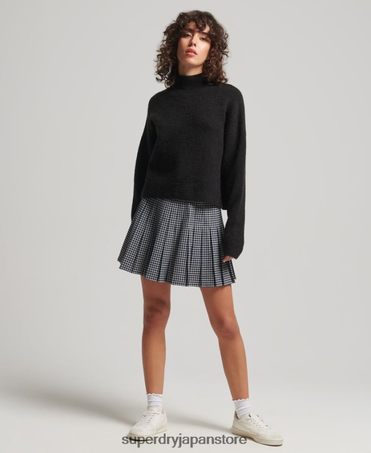 ヴィンテージ エッセンシャル モックネック セーター 女性 Superdry 衣類 黒 2J62PZ6531